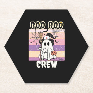 Posavasos De Papel Enfermera fantasma de Boo Boo Crew Halloween Esenc