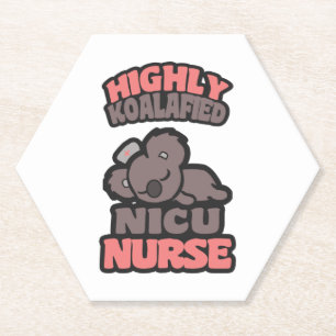 Posavasos De Papel Enfermero de la NICU de Altamente Koalafied