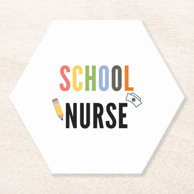 Posavasos De Papel Enfermero escolar (Anverso)