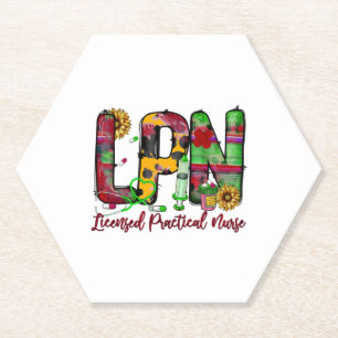Posavasos De Papel Enfermero práctico con licencia de LPN