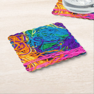 Posavasos De Papel Enredos del hilado