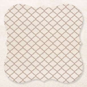 Posavasos De Papel Enrejado marroquí hueso/beige