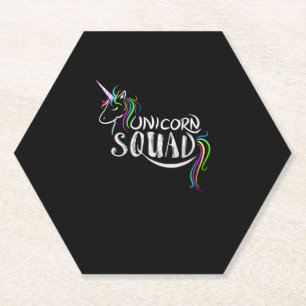 Posavasos De Papel Equipo de Equitación Mágico Divertido de Unicornio