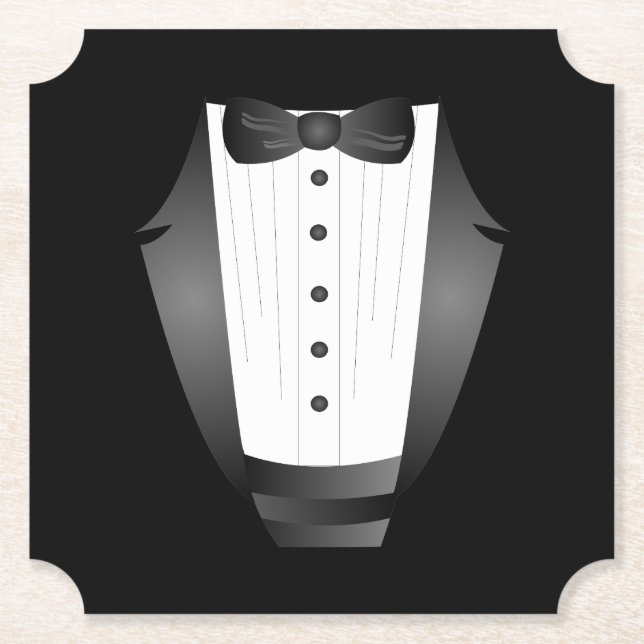 Posavasos De Papel Equipo de padrino de despedida de soltero traje ne (Anverso)