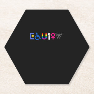 Posavasos De Papel _EQUITY_ Iguales derechos Hembra del Orgullo de Un
