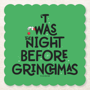 Posavasos De Papel Era la Noche Antes de Grinchmas