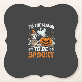 Posavasos De Papel Es la temporada de Halloween espeluznante fantasma