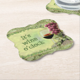 Posavasos De Papel Es Wine O'Clock