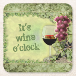 Posavasos De Papel Es Wine O'Clock