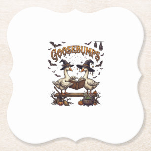 Posavasos De Papel Escalofríos Halloween Gansos Sombreros de Bruja Li