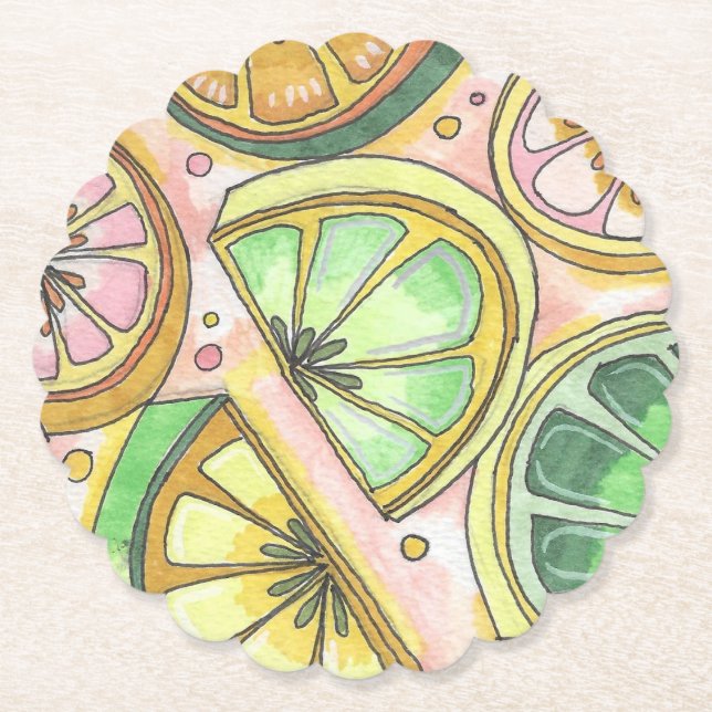 Posavasos de papel escalonado Limón Lima (Anverso)