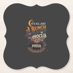 Posavasos De Papel Escoba de Bruja Hocus Pocus Gato Negro Caldero Mág