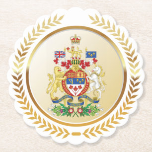 Posavasos De Papel Escudo de armas del Canadá