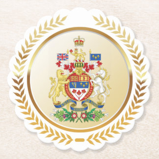 Posavasos De Papel Escudo de armas del Canadá
