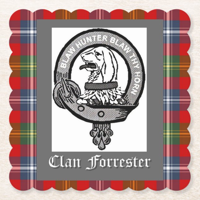 Posavasos De Papel Escudo de armas del Clan Forrester (Anverso)