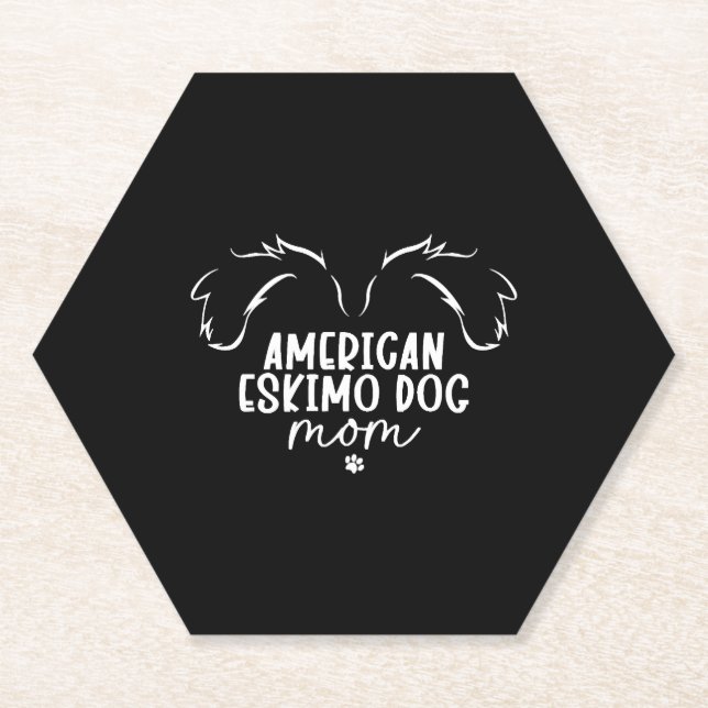 Posavasos De Papel Eskimo Dog Mom (Anverso)