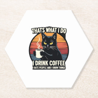 Posavasos De Papel Eso es lo que hago Bebo café Odio a la gente Y