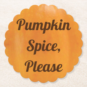 Posavasos De Papel Especia de Calabaza Por Favor