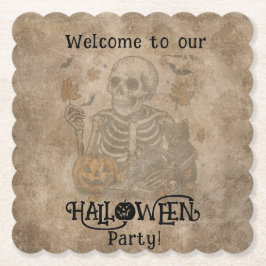 Posavasos De Papel Espeluznante fiesta de Halloween