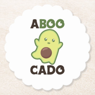 Posavasos De Papel Espíritu aguacate para Halloween Funny Aguacates
