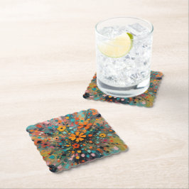 Posavasos De Papel Esplandor de flores silvestres de montaña, floral,