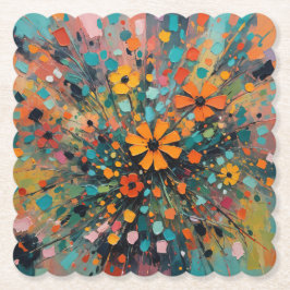 Posavasos De Papel Esplandor de flores silvestres de montaña, floral,