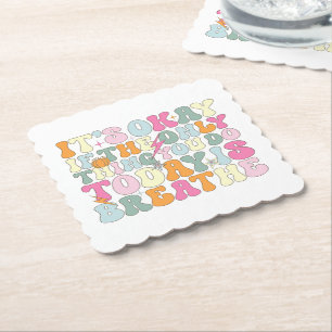 Posavasos De Papel Está bien si respira lo único que haces hoy