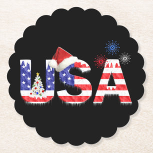 Posavasos De Papel Estados Unidos para Navidades