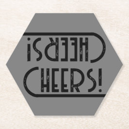 Posavasos De Papel estilo Art deco tipo CHEERS | Papelera
