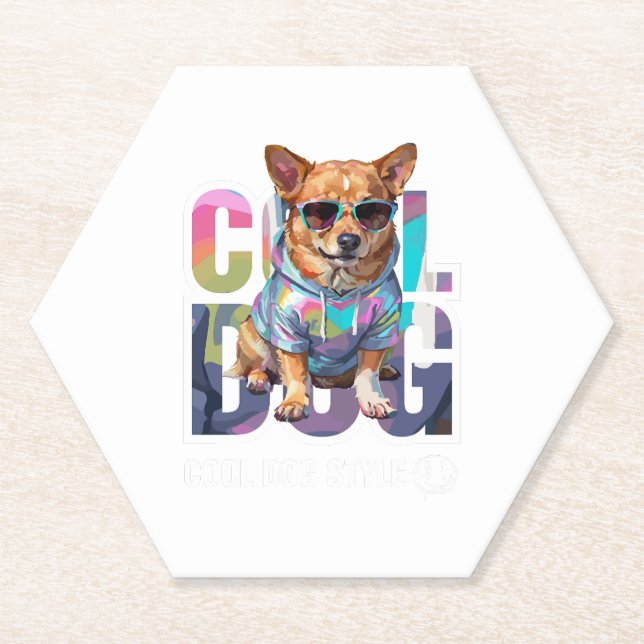 Posavasos De Papel Estilo de perro de Guay (Anverso)