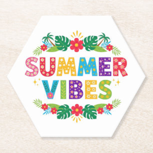 Posavasos De Papel Estilo floral de los vibes de verano-54504 Hoodie