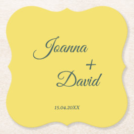 Posavasos De Papel Estilo minimalista | Boda de fuentes caligráficas