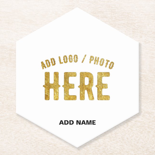 POSAVASOS DE PAPEL ESTILOSO MODERNO PERSONALIZABLE BLANCO VERIFICADO  (Anverso)