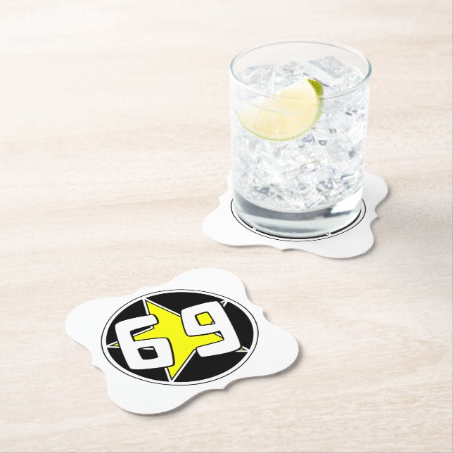 Posavasos De Papel Estrella amarilla 69 (In situ)