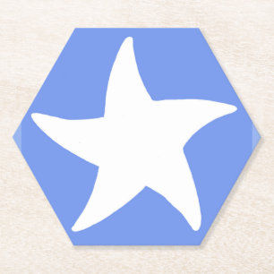 Posavasos De Papel Estrella de Mar Azul