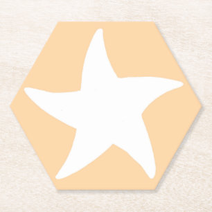 Posavasos De Papel Estrella de Mar Melocotón