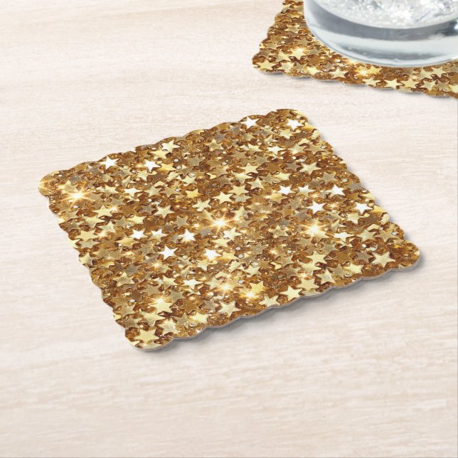 Posavasos De Papel Estrellas de gafas de oro (En perspectiva)