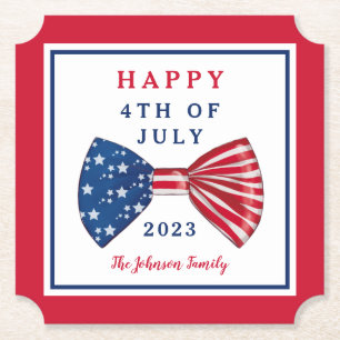 Posavasos De Papel Estrellas Patrióticas Y Tiras 4 De Julio