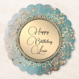 Posavasos De Papel Estrellas Purpurinoso Cumpleaños Whimsical Persona