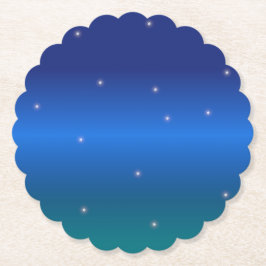 Posavasos De Papel Estrellas y cielo nocturno Magia de invierno