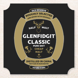 Posavasos De Papel Etiqueta Scotch Whiskey para navidades