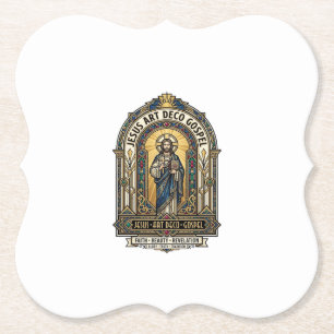 Posavasos De Papel Evangelio Art Deco Jesús Evangelio Art Deco Fe Cri