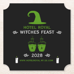 Posavasos De Papel Evento De Comida De Restaurante Y Hotel Halloween