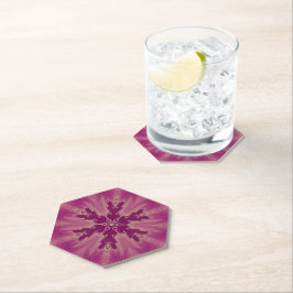 Posavasos De Papel Exóticas flores exóticas grandiosas sombras morada