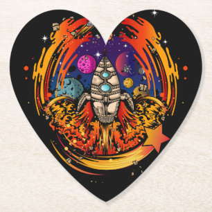 Posavasos De Papel Explosión en el espacio