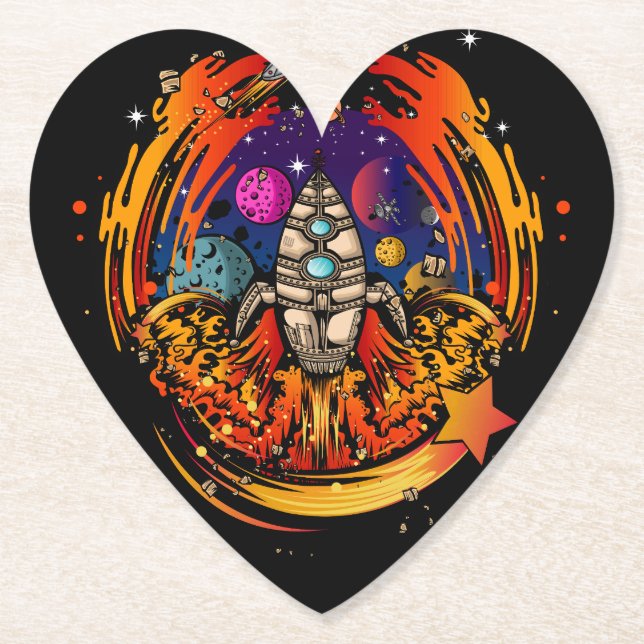 Posavasos De Papel Explosión en el espacio (Anverso)