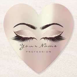 Posavasos De Papel Extensión de latigazos de artista de maquillaje Pu