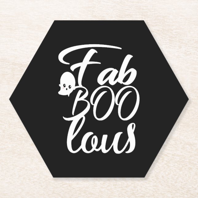 Posavasos De Papel Fabólica mujer en Halloween lindo regalo fantasma (Anverso)