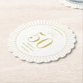 Posavasos De Papel Fabuloso Aniversario del Boda del Partido del Cump