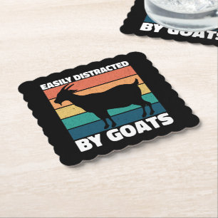 Posavasos De Papel Fácilmente Distraído Por Las Cabras Cute Farming L